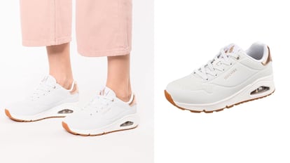 Estos zapatos se ofrecen con amortiguación contra impactos y cámaras superiores.  SKECHER.