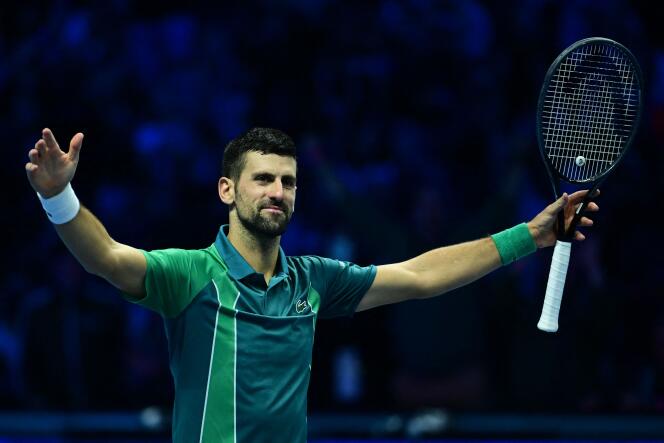 El serbio Novak Djokovic ganó dos sets (6-3, 6-3) al italiano Jannik Sinner en la final del Masters, en Turín (Italia), el 19 de noviembre de 2023.