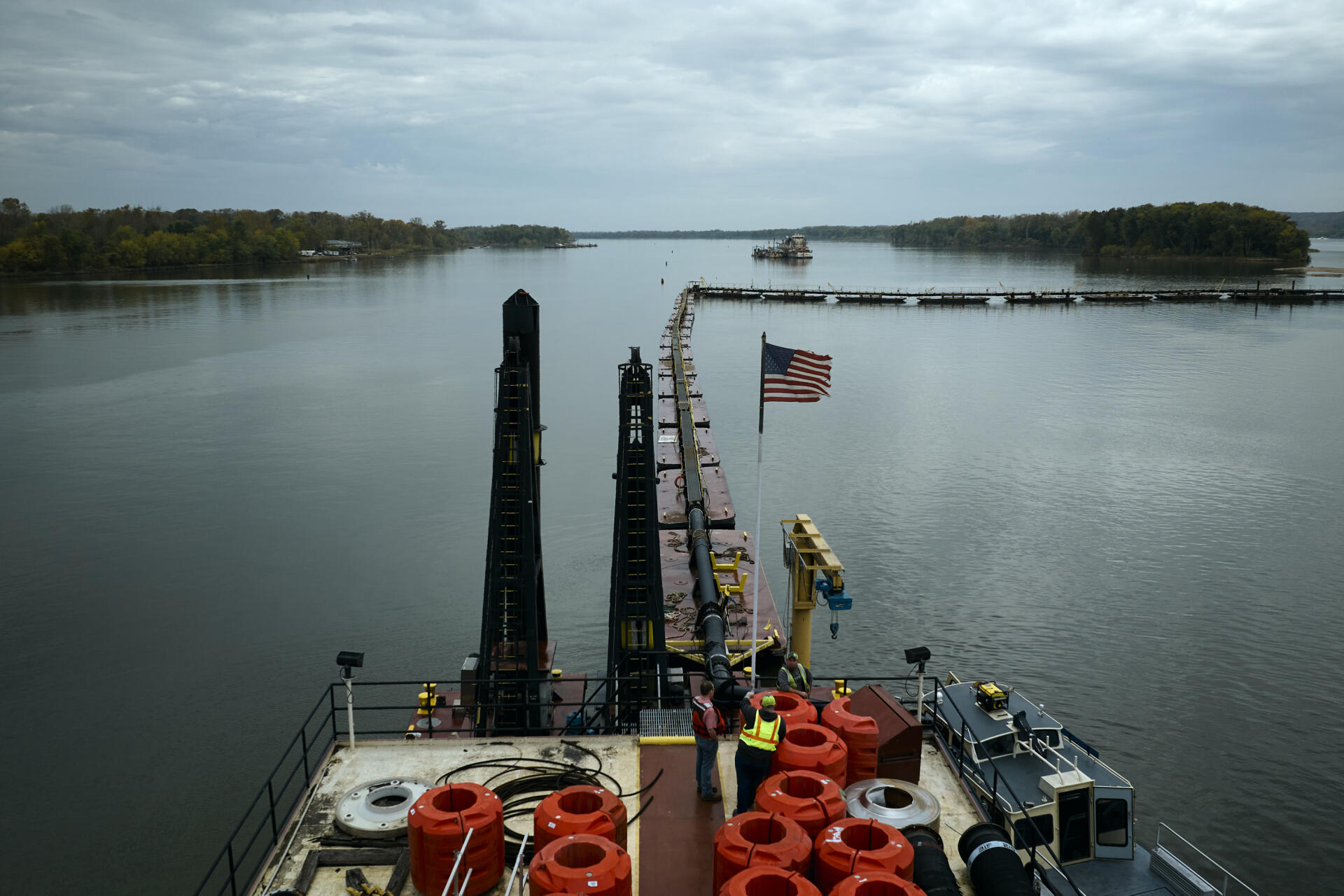 La draga Goetz, cerca de Grafton, Illinois, en octubre de 2023.